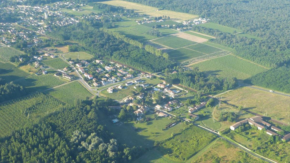Vue aérienne de Virelade, Gironde, Nouvelle Aquitaine